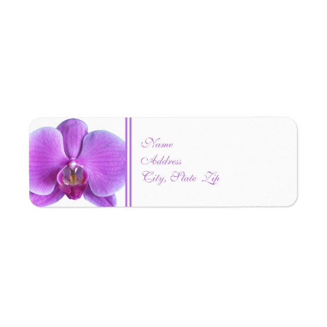 Bröllop-adressetikett - Orchid Bröllop Returadress Etikett (Framsidan)