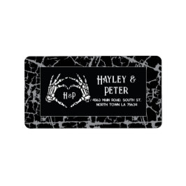 Bröllop Adressetiketter Stickers Skeleton Heart