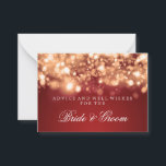Bröllop Advice Card Guld mousserande Ljus Rådkort<br><div class="desc">Elegantens möhippa/möhippa " Bröllop Advice Card " för bruden och trimmen med glamorös guld rödmousserande Ljus och anpassningsbar text. Imponera på din familj och dina vänner med den här snyggten och den moderna designen. Helt anpassade! Lätt att använda och lätt att anpassa. Ordna i dag!</div>