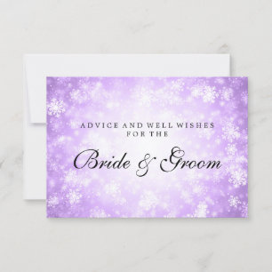 Bröllop Advice Card Lila Winter Wonderland