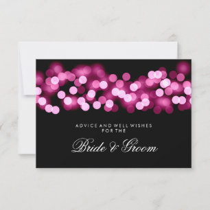 Bröllop Advice Card Rosa Hollywood Glam Rådkort