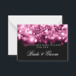Bröllop Advice Card Rosa Sparkling Ljus Rådkort<br><div class="desc">Elegantens möhippa/möhippa " Bröllop Advice Card " för bruden och trimmen med glamorös Rosa Sparkling Ljus och anpassningsbar text. Imponera på din familj och dina vänner med den här snyggten och den moderna designen. Helt anpassade! Lätt att använda och lätt att anpassa. Ordna i dag!</div>