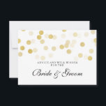 Bröllop Advice-kort Faux guldfoil Glitter Ljus Rådkort<br><div class="desc">Elegantens möhippa/möhippa " Bröllop Advice Card " för bruden och brudgummen med glamorös Faux Gold Foil Glitter Ljus och anpassningsbar text. Imponera på din familj och dina vänner med den här snyggten och den moderna designen. Helt anpassade! Lätt att använda och lätt att anpassa. Ordna i dag!</div>