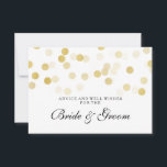 Bröllop Advice-kort Faux guldfoil Glitter Ljus Rådkort<br><div class="desc">Elegantens möhippa/möhippa " Bröllop Advice Card " för bruden och brudgummen med glamorös Faux Gold Foil Glitter Ljus och anpassningsbar text. Imponera på din familj och dina vänner med den här snyggten och den moderna designen. Helt anpassade! Lätt att använda och lätt att anpassa. Ordna i dag!</div>
