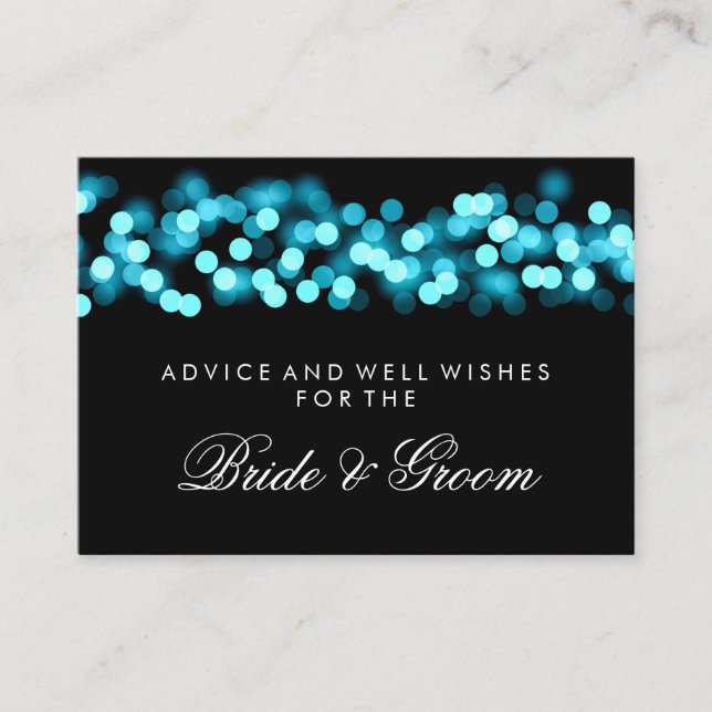 Bröllop Advice-kort Turcos Hollywood Glam Rådkort (Framsida)