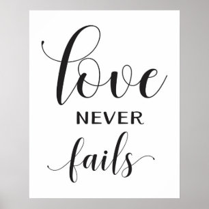 Bröllop Aisle Signs - 1 Corinthians 13 Poster