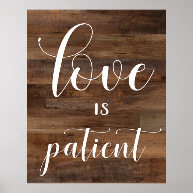 Bröllop Aisle Signs - 1 Corinthians 13 Poster (Framsidan)