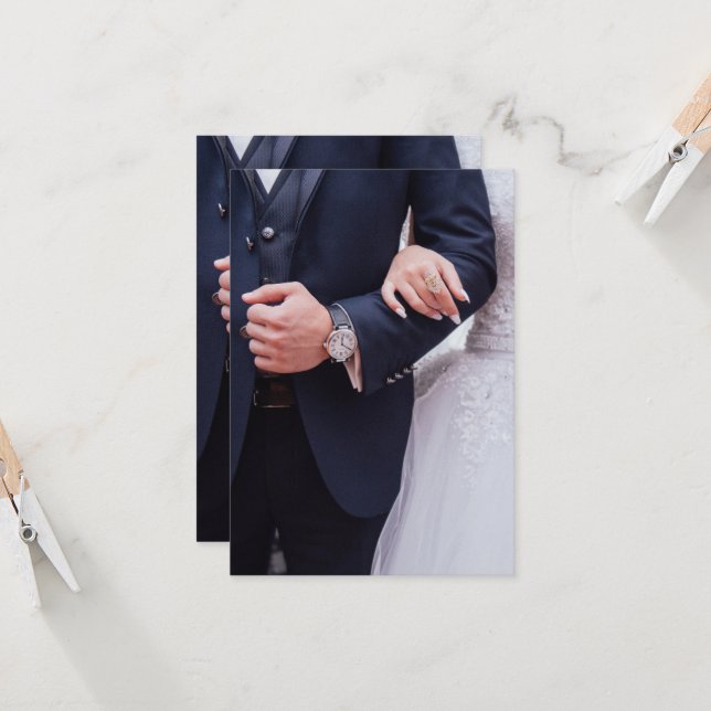 Bröllop Äktenskap Make Maka Brud Brudgum Inbjudningar (Fram/Back In Situ)