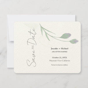 Bröllop Äktenskap Minimalistisk Kalligrafi Blommig Spara Datumet