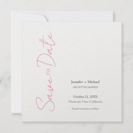 Bröllop Äktenskap Minimalistisk Kalligrafi Rosa Vi Spara Datumet