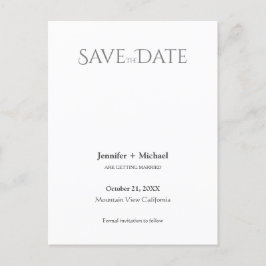 Bröllop Äktenskap Minimalistisk Kalligrafi Skrift Meddelande Vykort