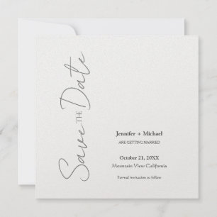 Bröllop Äktenskap Minimalistisk Kalligrafi Skrift Spara Datumet