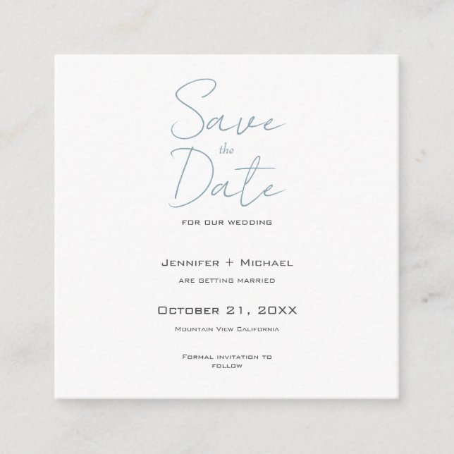 Bröllop Äktenskap Minimalistisk Kalligrafi Skrift Tilläggskort (Framsida)