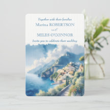 Bröllop Amalfi Kusten Watercolor Italien Destinati