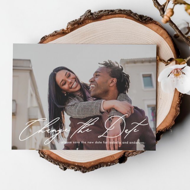 Bröllop Ändra datum med nytt datumfoto Meddelande (Skapare uppladdad)