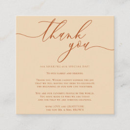 Bröllop Anpassad Foto Enkelt tack för Tilläggskort