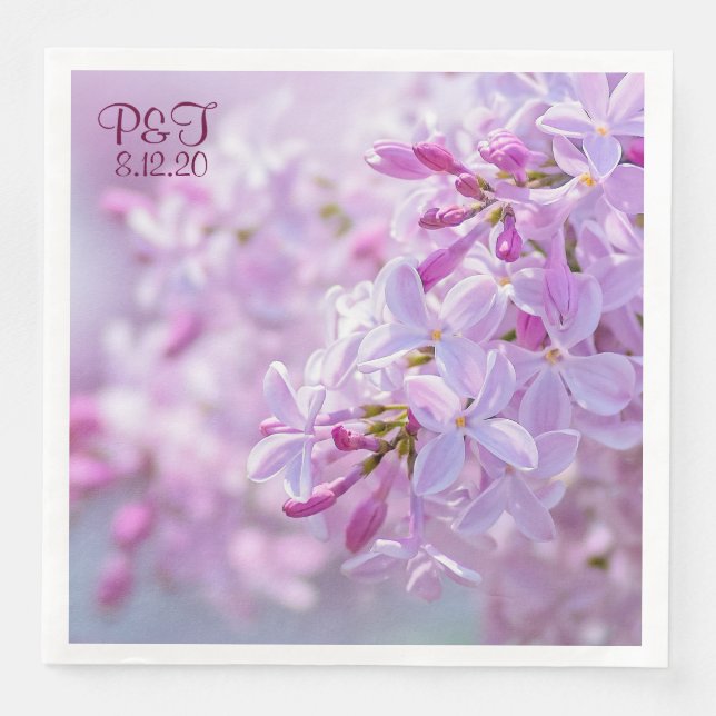 Bröllop anpassade pappersservett (Framsida)