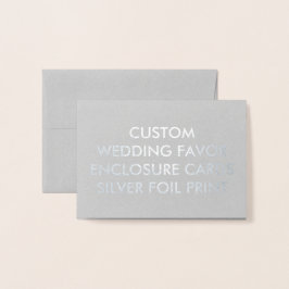 Bröllop Anpassningsbar FAVOR ENCLOSURE CARDS, SILV Folierat Kort