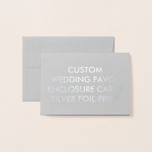 Bröllop Anpassningsbar FAVOR ENCLOSURE CARDS, SILV Folierat Kort