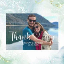Bröllop Anpassningsbar Foto Modern-uppmjukad Tack Tilläggskort