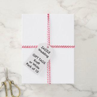 Bröllop Anpassningsbar Gift Märkres WHITE (10) Presentetikett