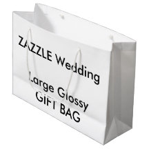 Bröllop Anpassningsbar GLOSSY Gift Bag STOR 12,5 x