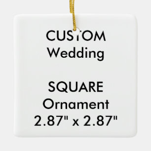 Bröllop Anpassningsbar SQUARE Ornament Hanging Dek