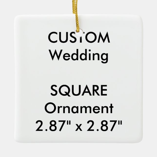 Bröllop Anpassningsbar SQUARE Ornament Hanging Dek (Framsida)