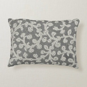 Bröllop Antique Snöre Linen White Classic Söt Prydnadskudde