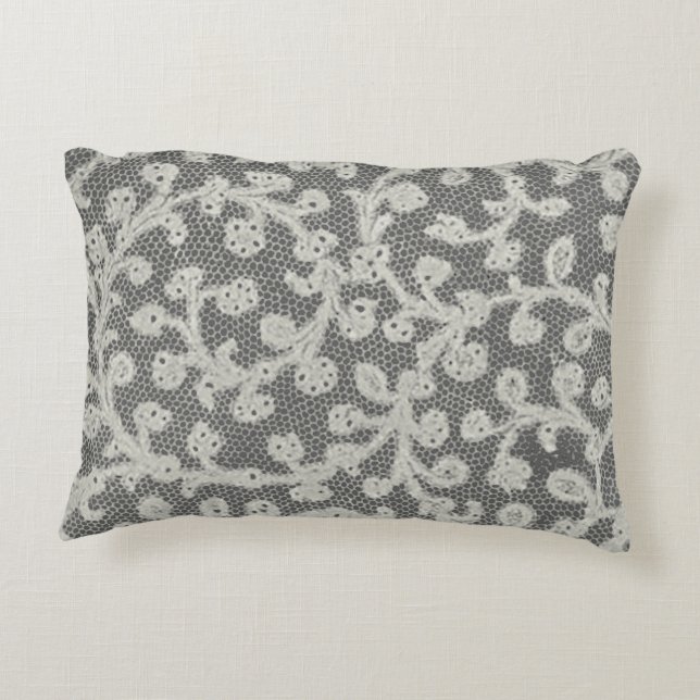 Bröllop Antique Snöre Linen White Classic Söt Prydnadskudde (Baksidan)