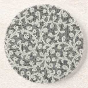 Bröllop Antique Snöre Linen White Classic Söt Underlägg Sandsten