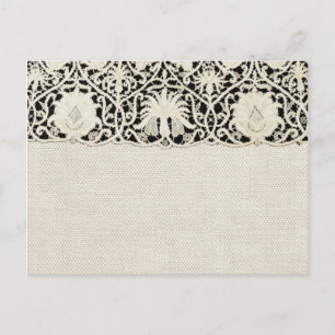 Bröllop Antique Snöre Linen White Classic Söt Vykort
