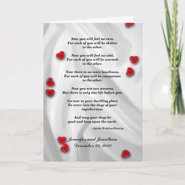 Bröllop, Apache Blating Now, du kommer inte att kä Kort (Framsida)