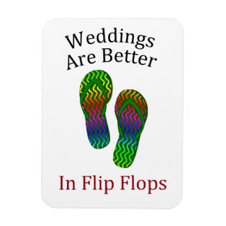 Bröllop är bättre i Flinflip flops Beach bröllopsd Magnet
