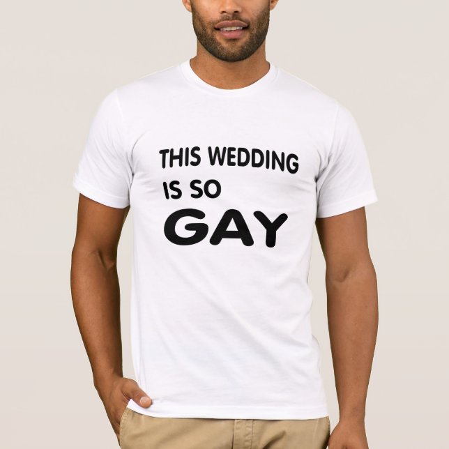 Bröllop är så gay. tee shirt (Framsida)