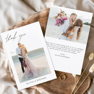 Bröllop Arch Tack Photo Minimalist Romantic Kort