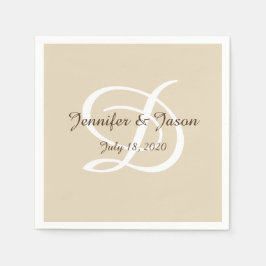 Bröllop/årsdag för blöjor pappersservett