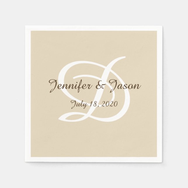 Bröllop/årsdag för blöjor pappersservett (Framsidan)