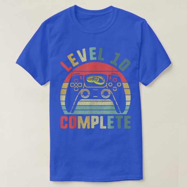 Bröllop-årsdag för Hu-nivå 10 T Shirt (Design framsida)