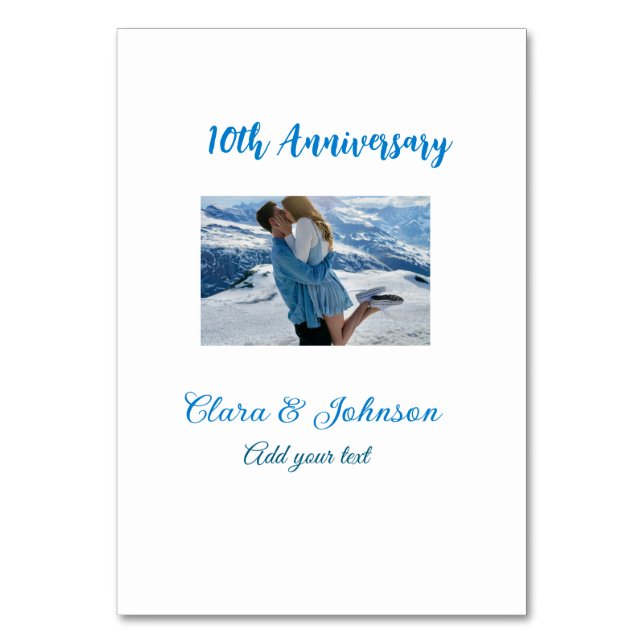 Bröllop-årsdag, lägg till bildtextpar för namn bordsnummer (Framsidan)