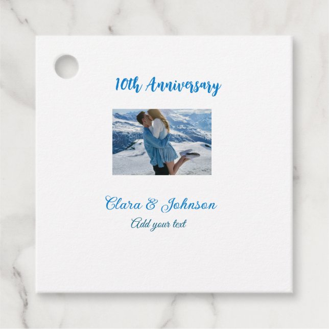 Bröllop-årsdag, lägg till bildtextpar för namn gåvor etiketter (Framsida)