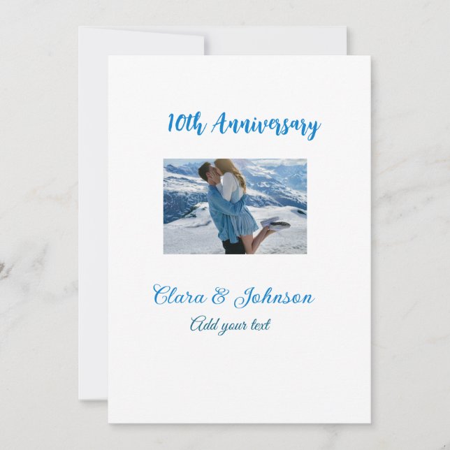 Bröllop-årsdag, lägg till bildtextpar för namn inbjudningar (Framsida)