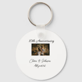 Bröllop-årsdag, lägg till bildtextpar för namn nyckelring