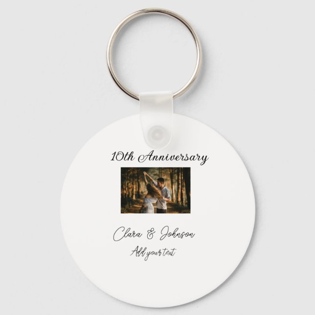 Bröllop-årsdag, lägg till bildtextpar för namn nyckelring (Framsida)