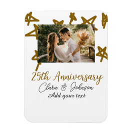 Bröllop-årsdag lägga till namn-årsbildsstjärnor fö magnet