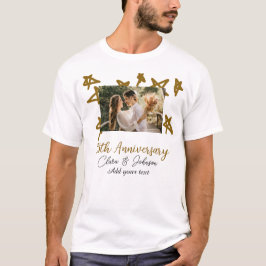Bröllop-årsdag lägga till namn-årsbildsstjärnor fö t shirt