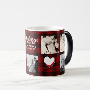 Bröllop/årsdag/Vow Renewal PHOTO COLLAGE Gift Magisk Mugg