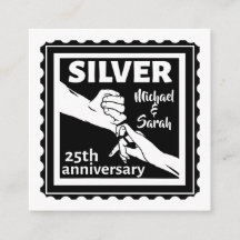Bröllop-årsdagen 25 år silver