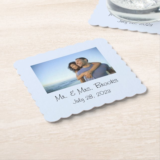 Bröllop/årsdagen av underläggen monogrammet underlägg papper (Vinklad)