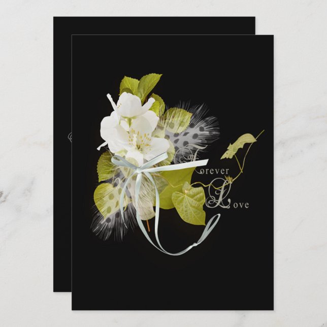 Bröllop årsdagen Firande Inbjudningar (Fram/baksida)